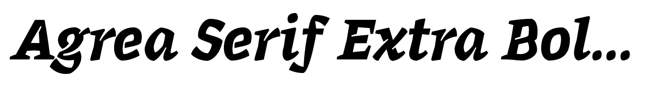 Agrea Serif Extra Bold Italic